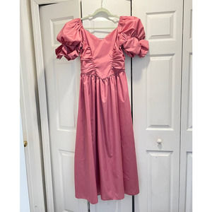 Vintage Pink Princess Peach Barbie Homemade Halloween Costume Puffy Sleeves